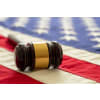 Gavel laying on the U.S. flag