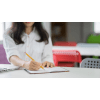 potential student working on a college application