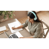 online college student working on online coursework