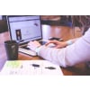 Woman using her laptop
