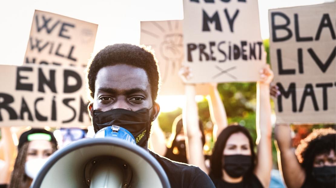 A black lives matter protest