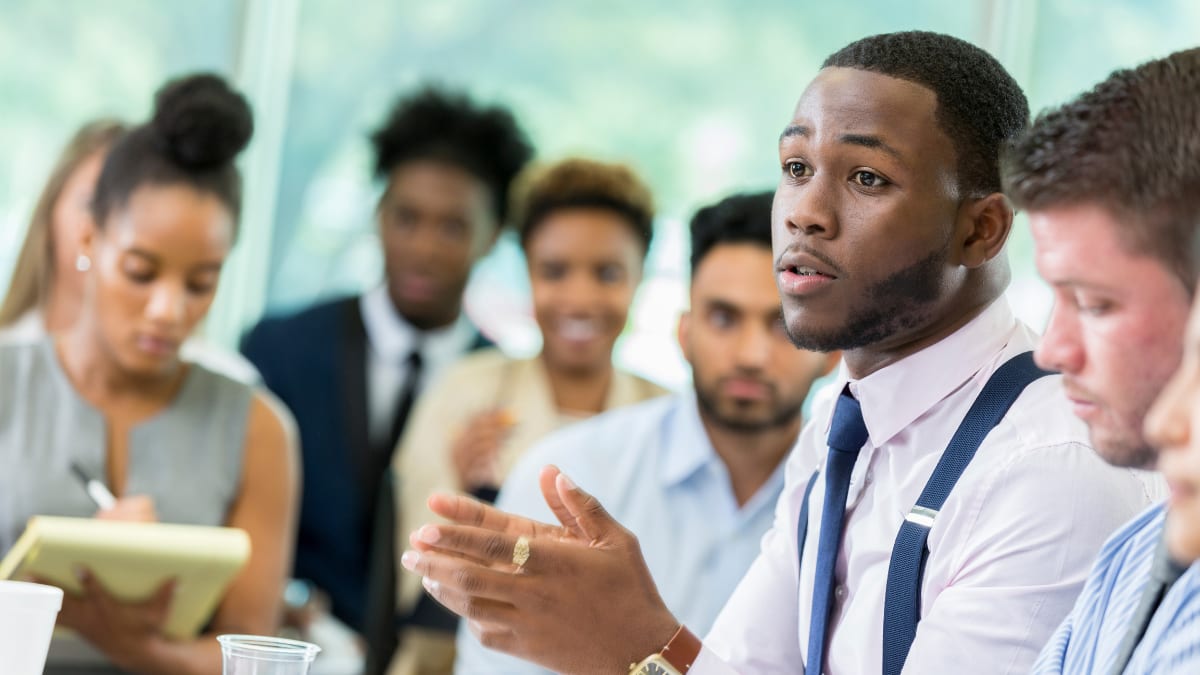 MBA students in a classroom