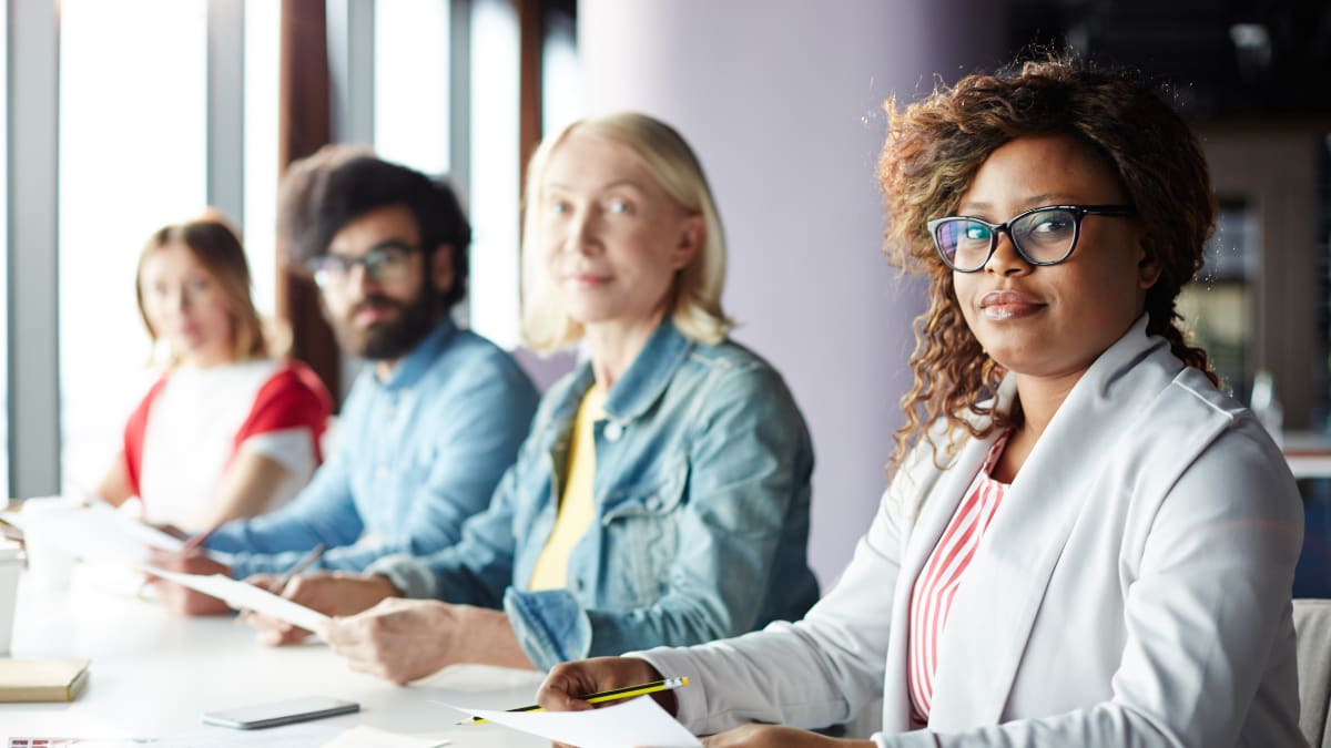 Business professionals in a meeting