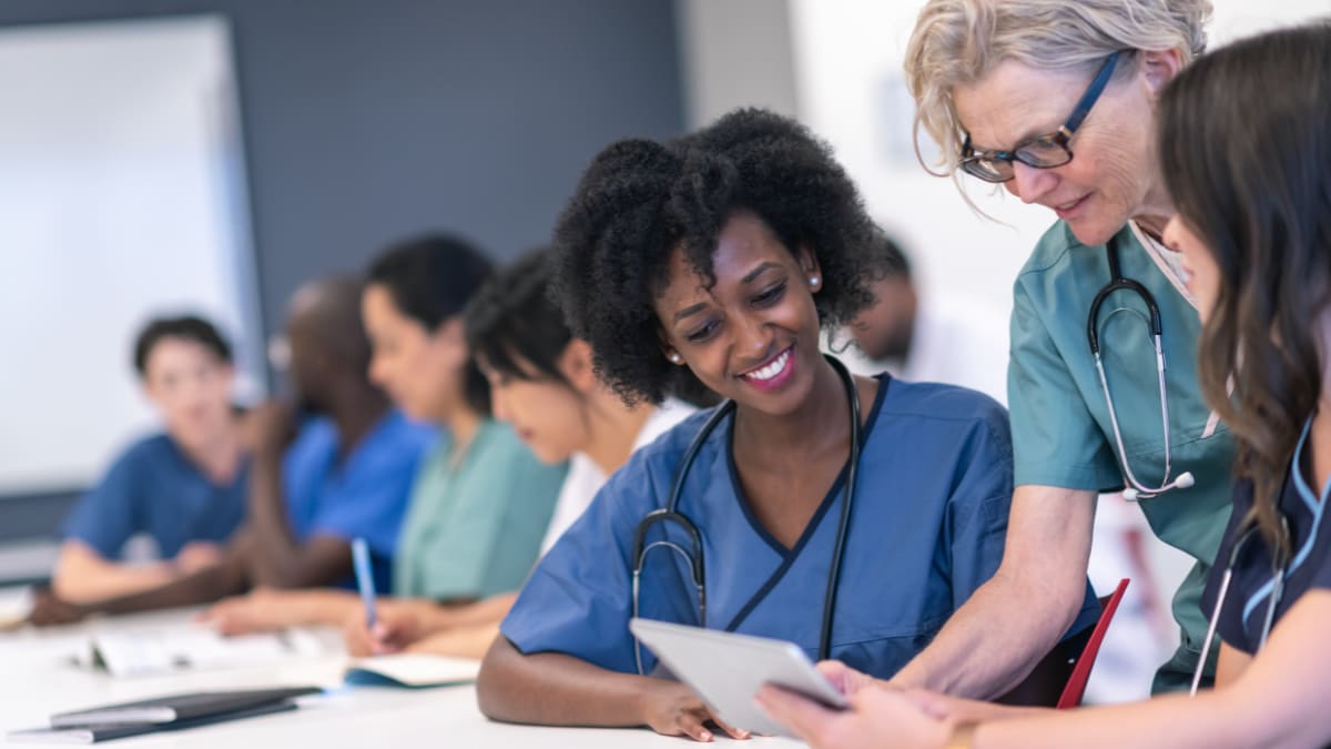 Nurses in a meeting