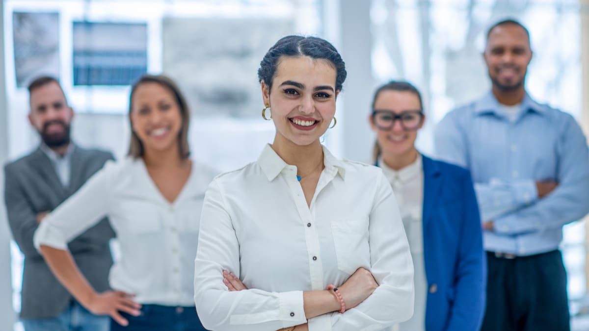 Group of happy professionals