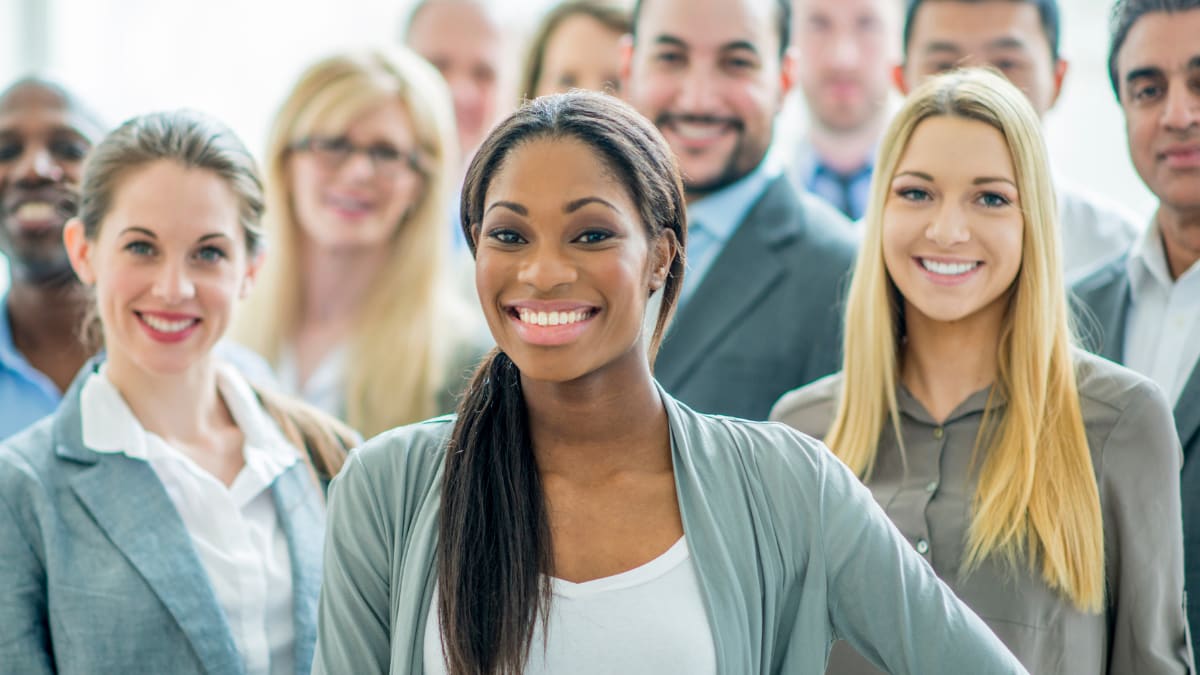 Happy group of young professionals