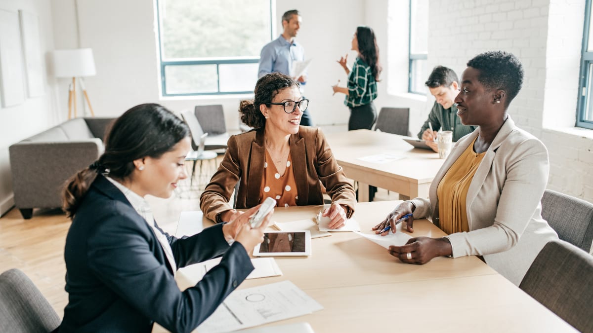 Accountants having a meeting