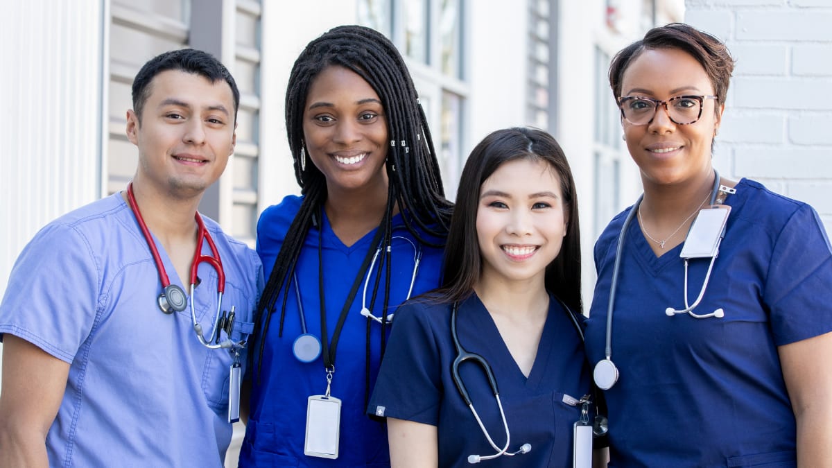 Group of nurses smiling