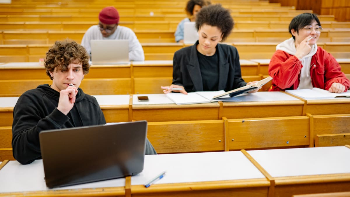 Students in a lecture hall