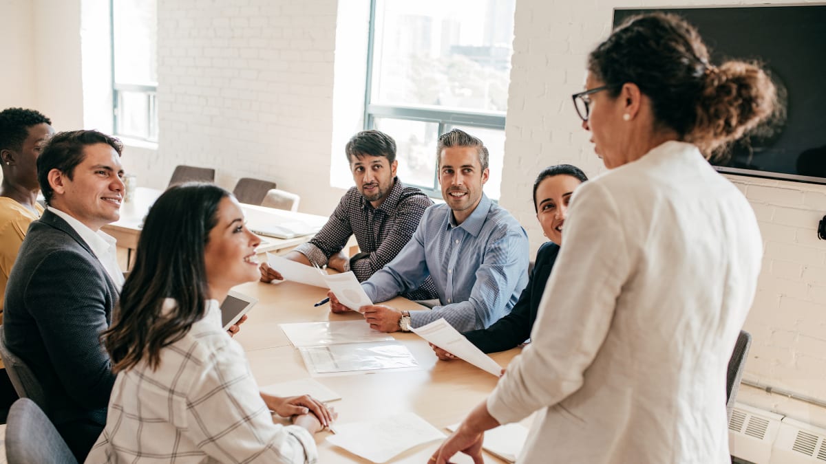 people in a meeting