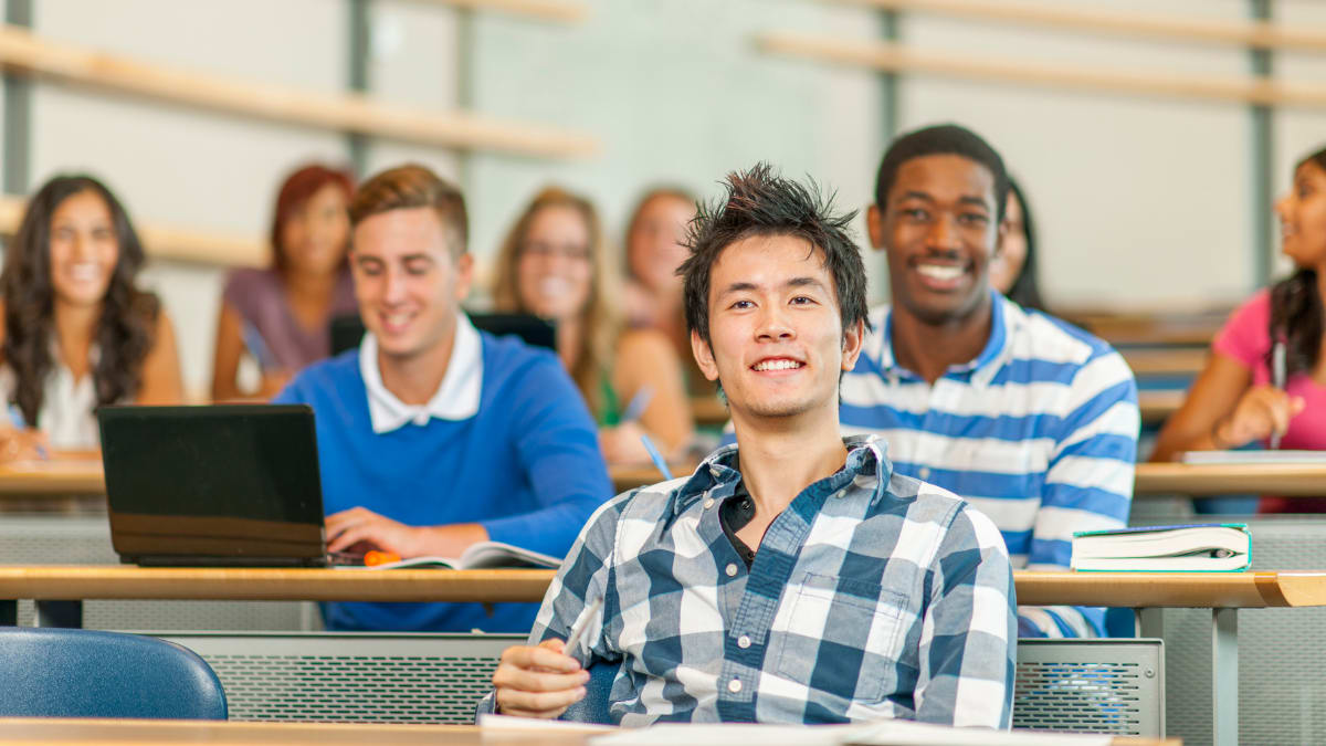 Students in a classroom