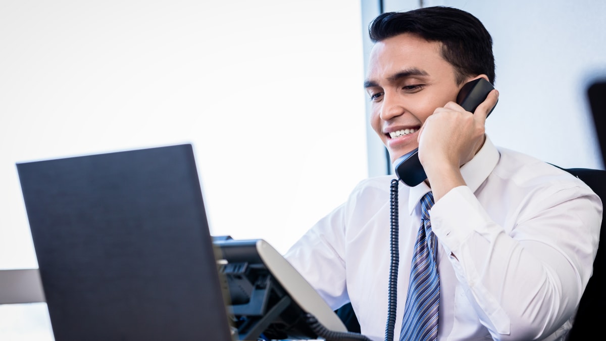 Businessman on a call