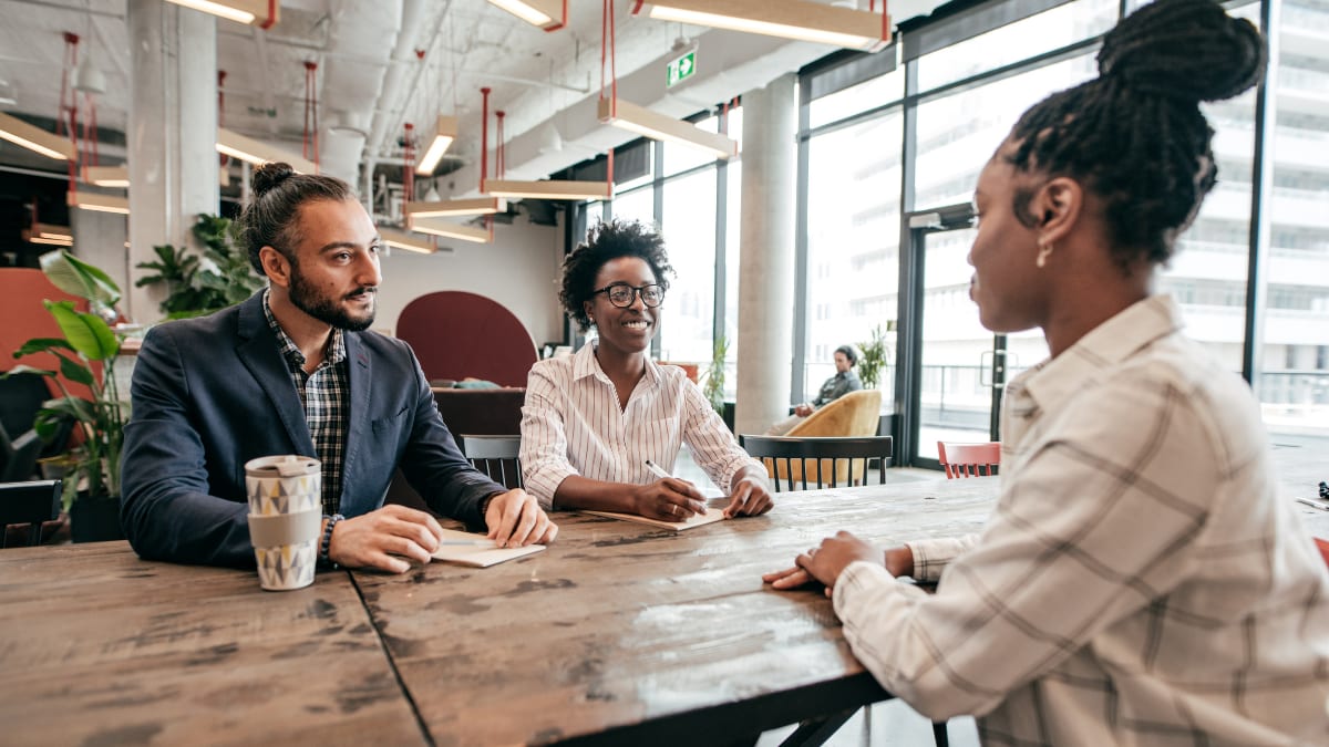 Businesspeople in a meeting