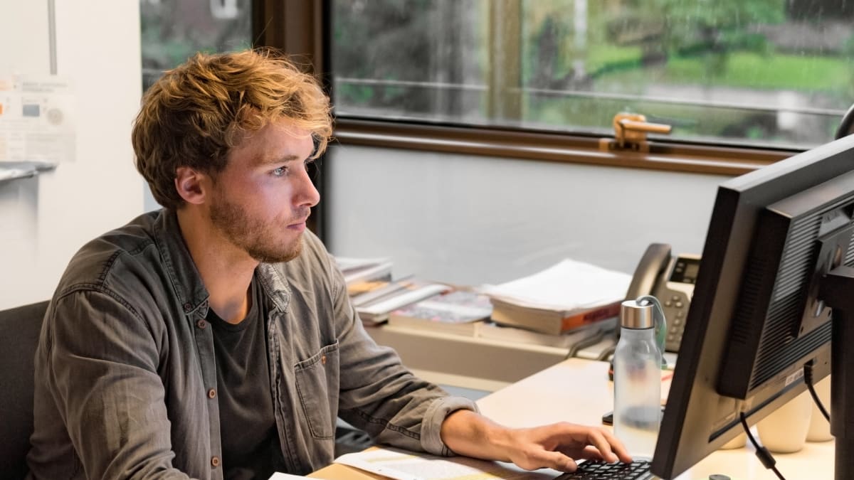 Man working at a desk