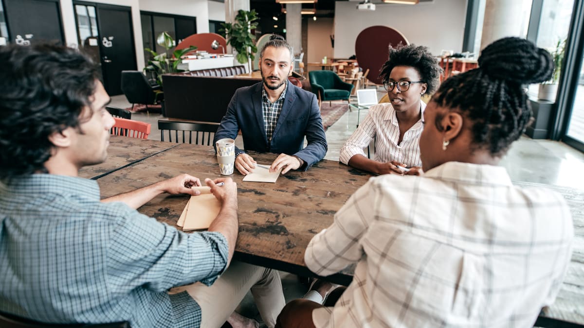 People in a business meeting