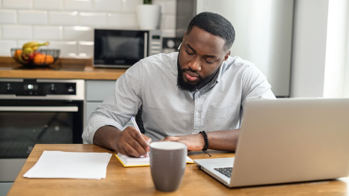 Man working from home