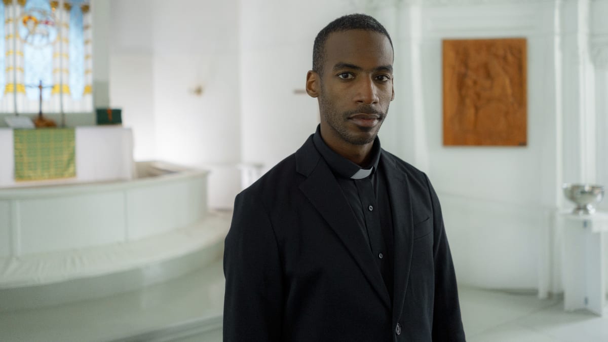 Religious professional in a church