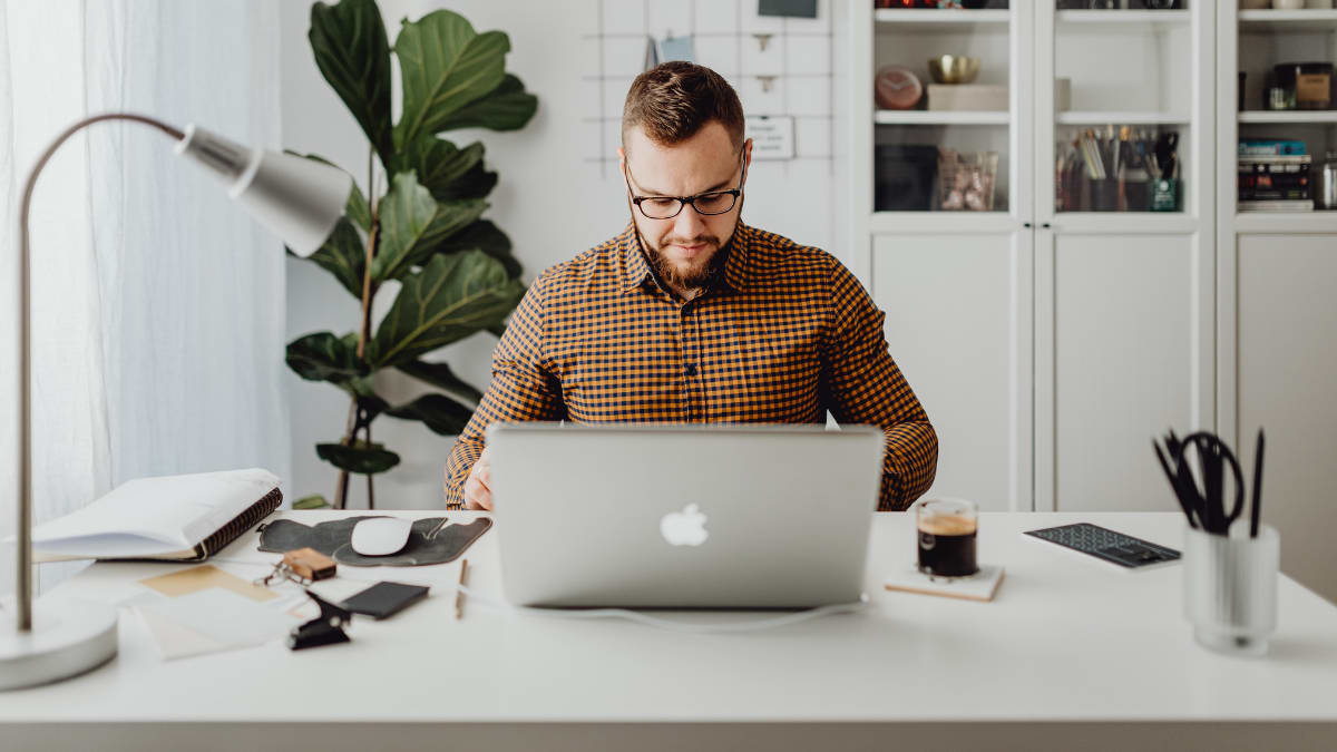 Man working from home