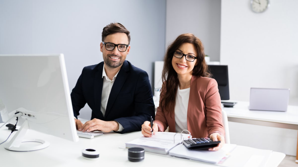 two accountants working on a tax audit