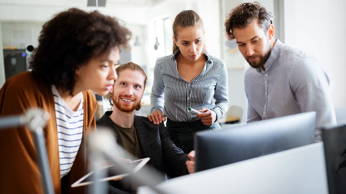 software programmers working together on a project