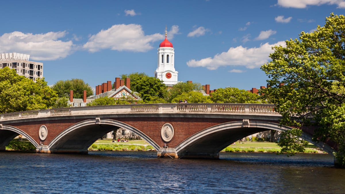 Harvard University from across the Charles River