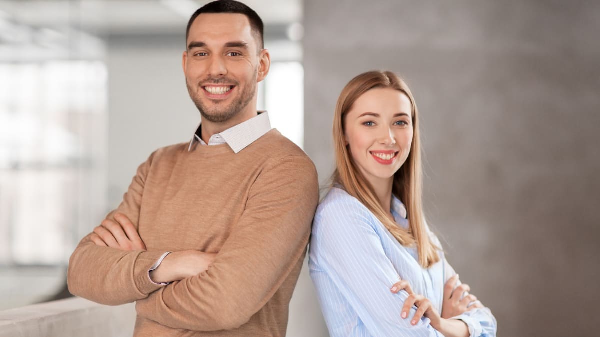 two young business professionals