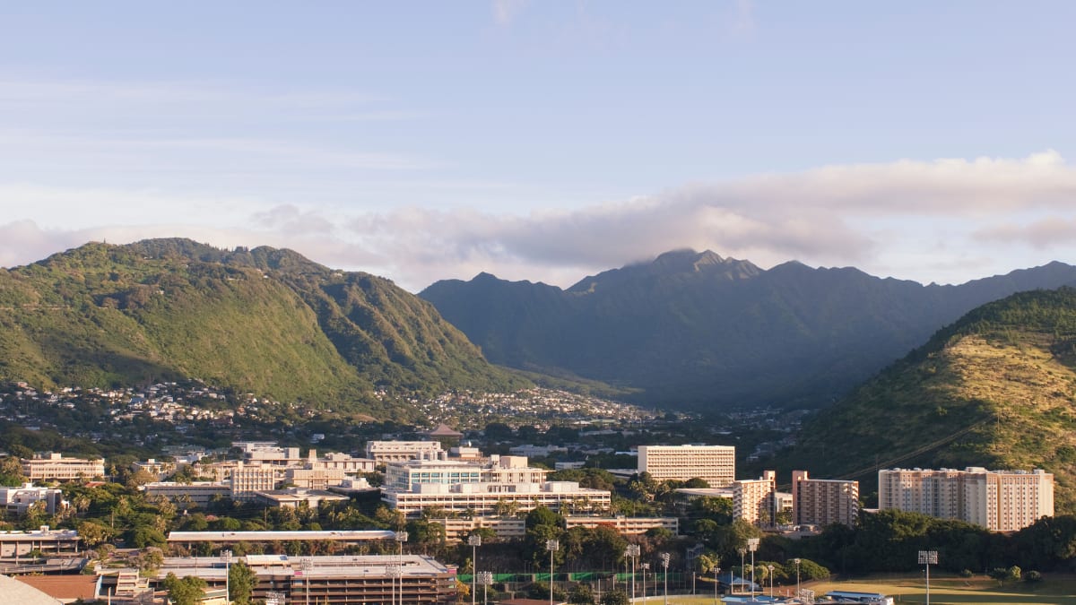 view of mountains from University of Hawaii