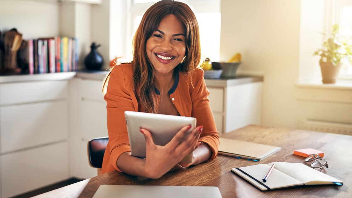 business professional sitting at a desk