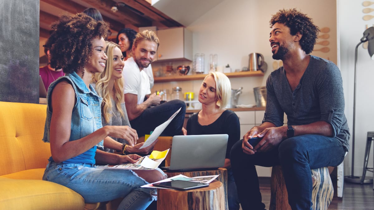 team of young entrepreneurs