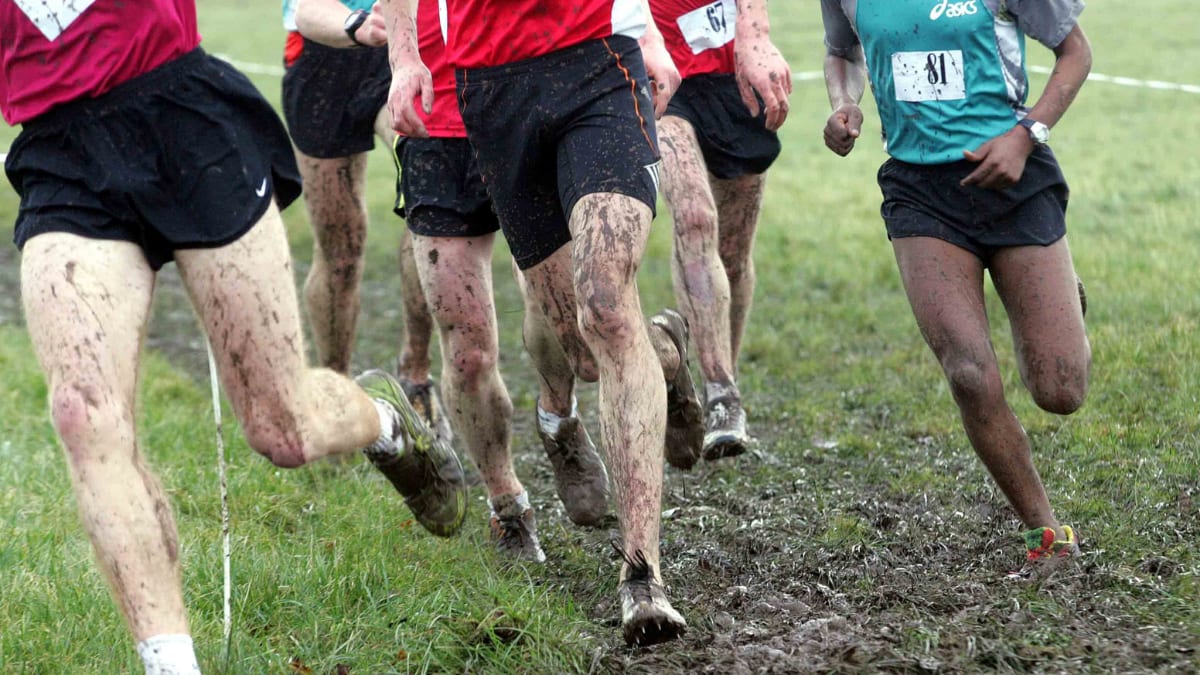 cross-country team running