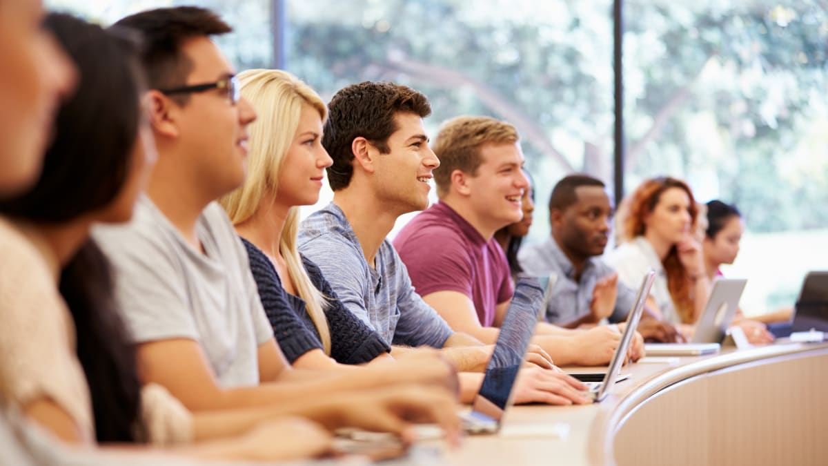 college students sitting in a lecture