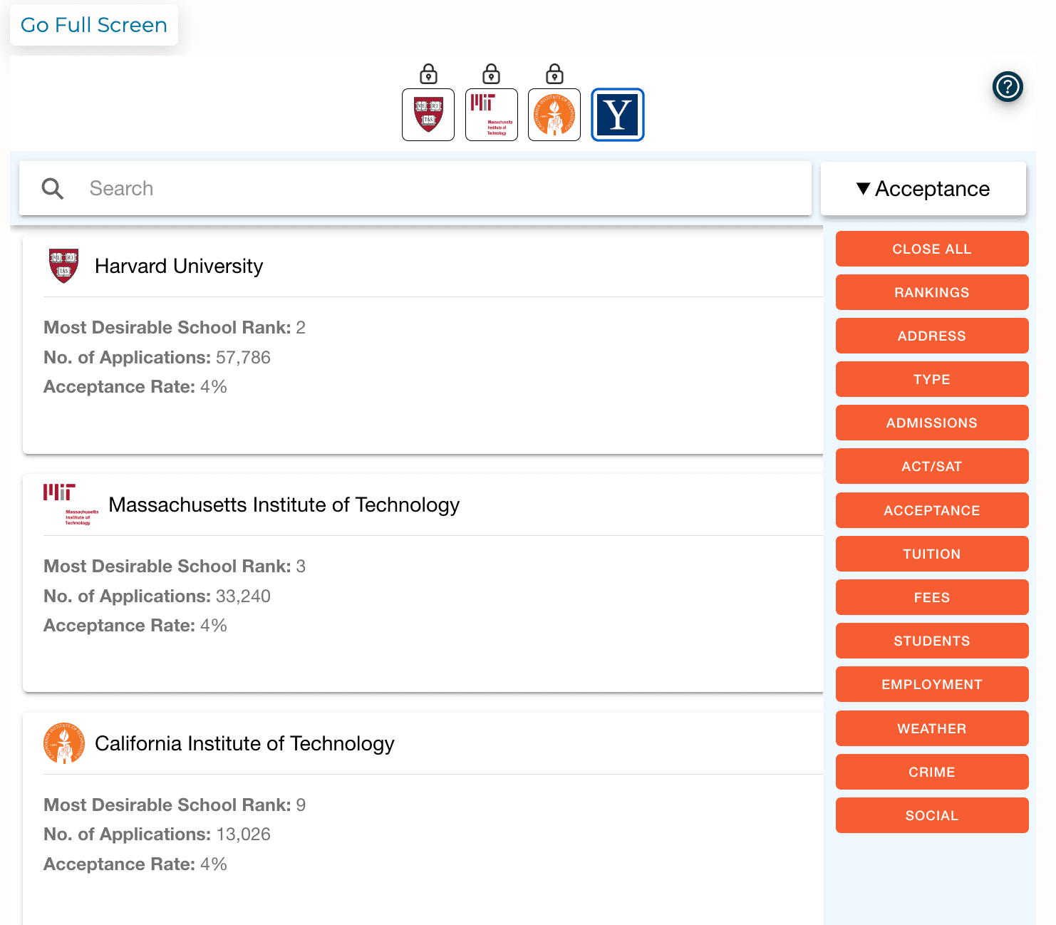 Ranking Tools | Academic Influence