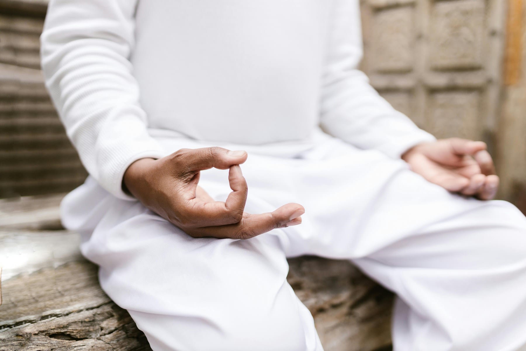 A man meditating