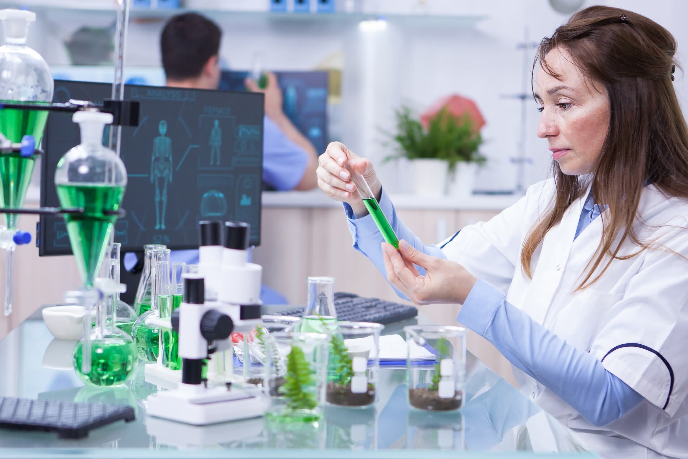 Woman in a lab