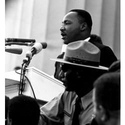 Martin Luther King Jr. giving a speech