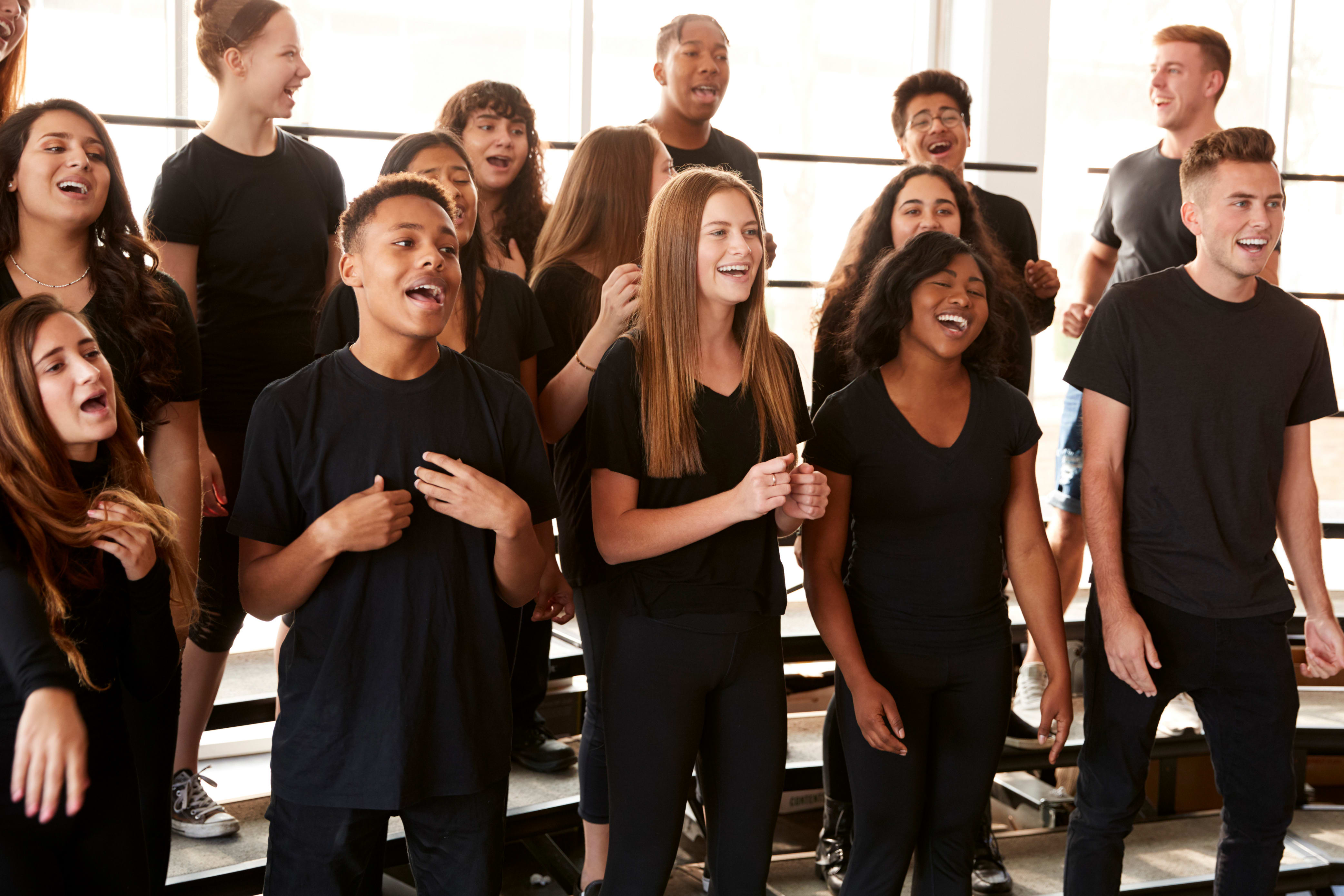 choir performing together