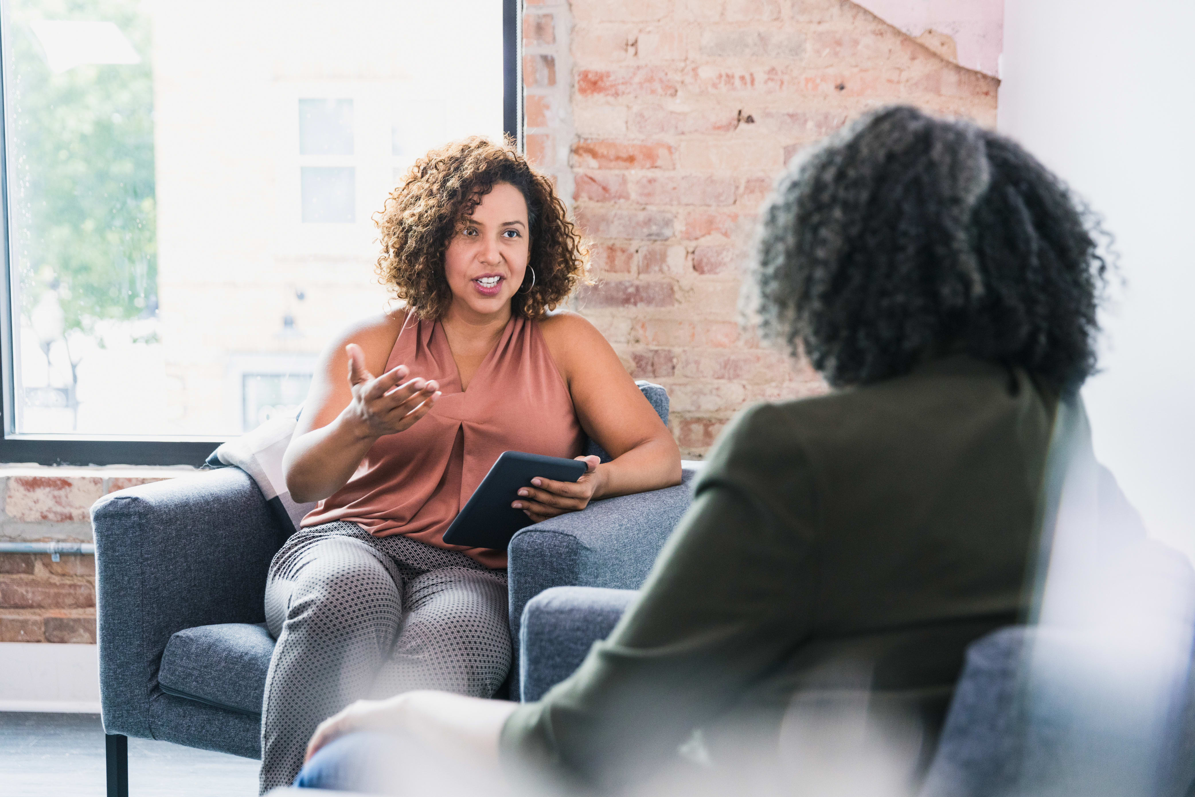 career counselor meeting with a client