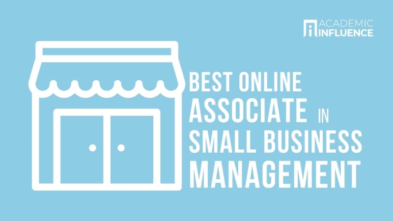 Best Online Associate Degree in Small Business Management, storefront graphic