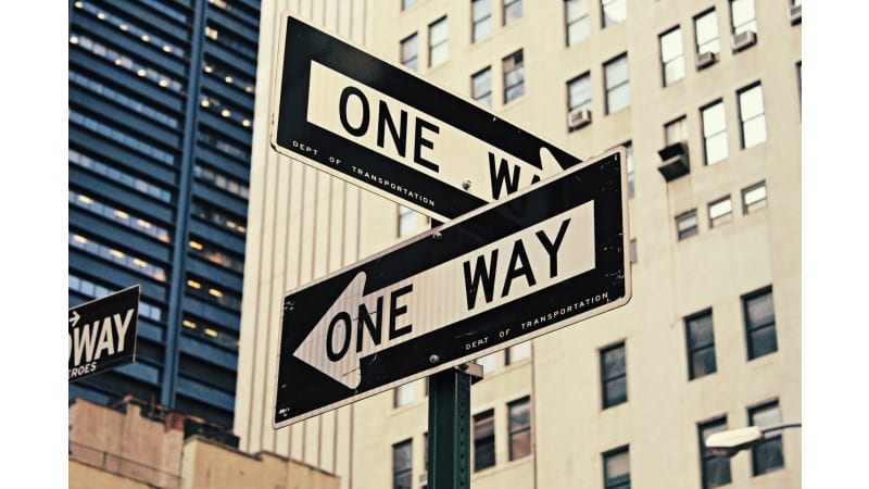 Street sign crossing