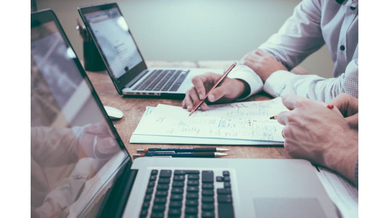 People working on laptops