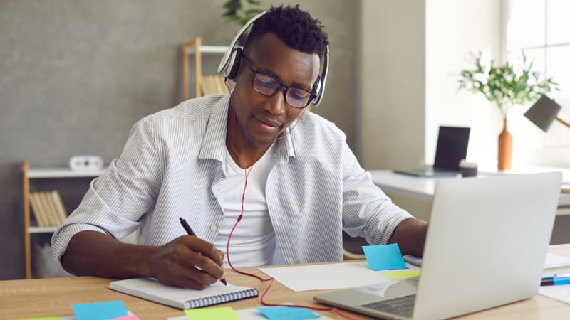 Man working at a desk