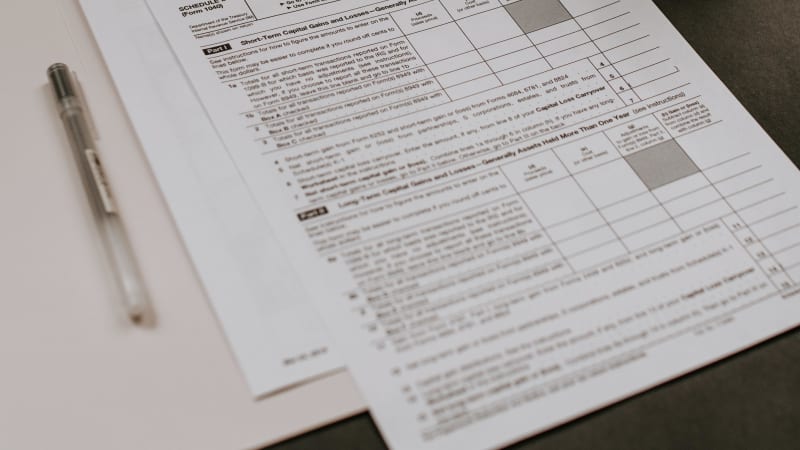 Financial Aid form and pen