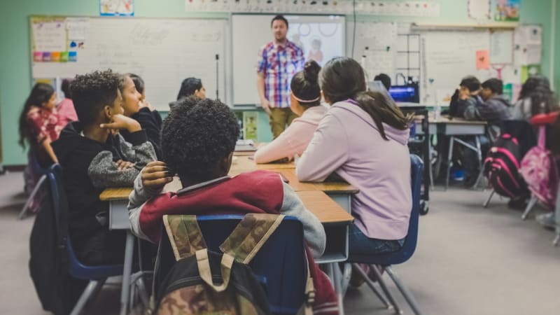 Students in a classroom