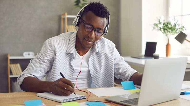 Man working at a desk