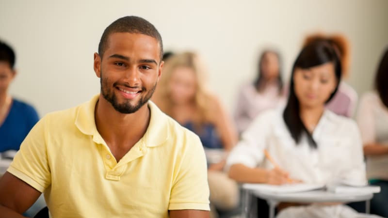 Students in a classroom