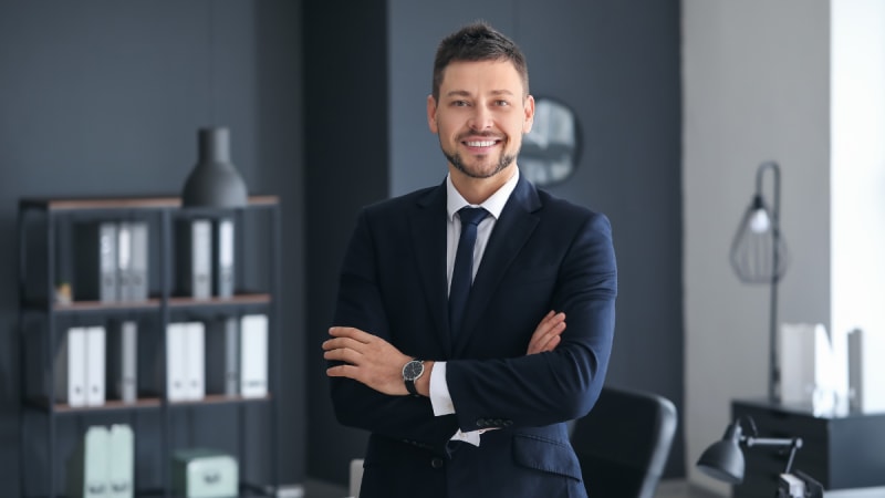 Businessman in an office